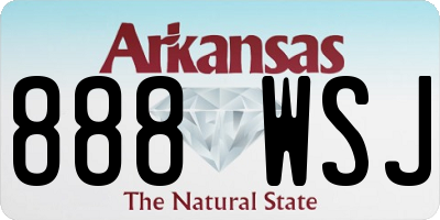 AR license plate 888WSJ
