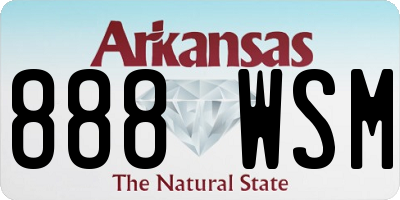 AR license plate 888WSM