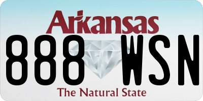 AR license plate 888WSN