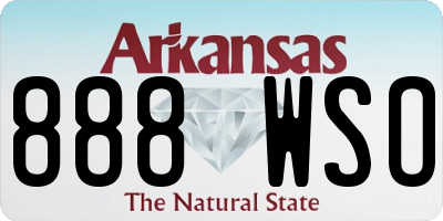 AR license plate 888WSO