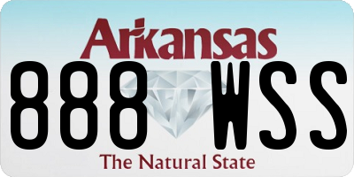 AR license plate 888WSS
