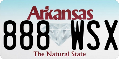 AR license plate 888WSX
