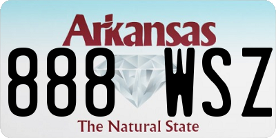 AR license plate 888WSZ