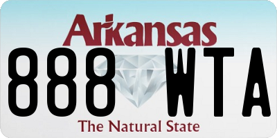 AR license plate 888WTA