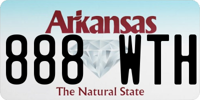AR license plate 888WTH