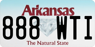 AR license plate 888WTI