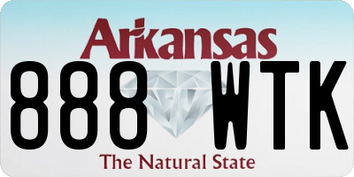 AR license plate 888WTK