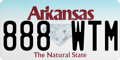 AR license plate 888WTM