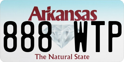 AR license plate 888WTP