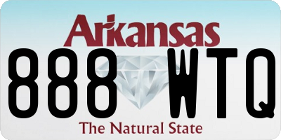 AR license plate 888WTQ