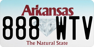AR license plate 888WTV
