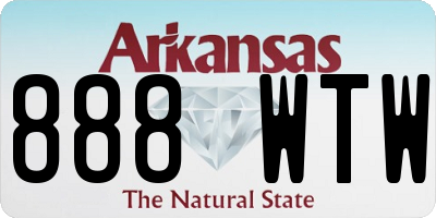 AR license plate 888WTW