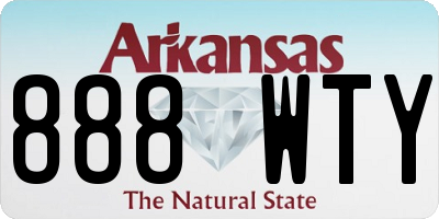 AR license plate 888WTY