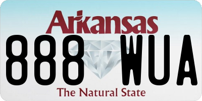 AR license plate 888WUA