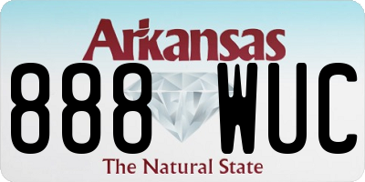 AR license plate 888WUC