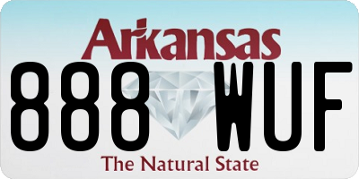 AR license plate 888WUF