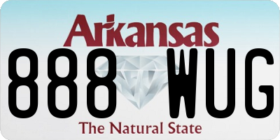 AR license plate 888WUG