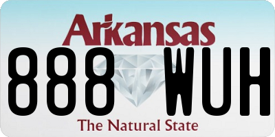 AR license plate 888WUH