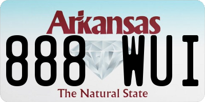 AR license plate 888WUI