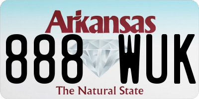 AR license plate 888WUK