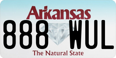 AR license plate 888WUL