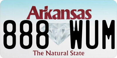 AR license plate 888WUM