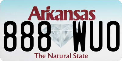 AR license plate 888WUO