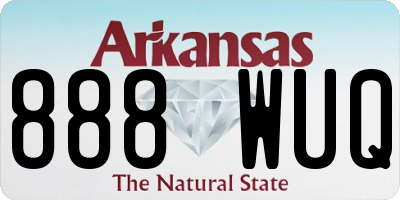 AR license plate 888WUQ