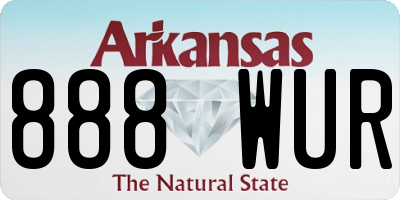 AR license plate 888WUR