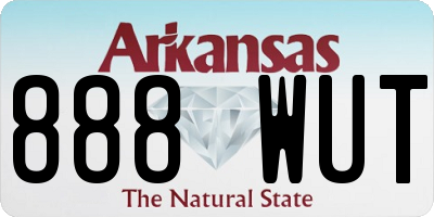 AR license plate 888WUT