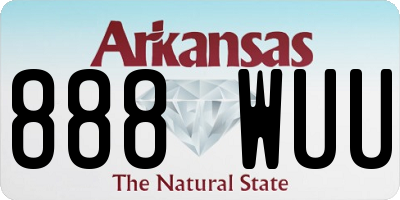 AR license plate 888WUU