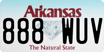 AR license plate 888WUV