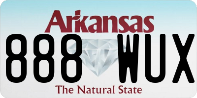 AR license plate 888WUX