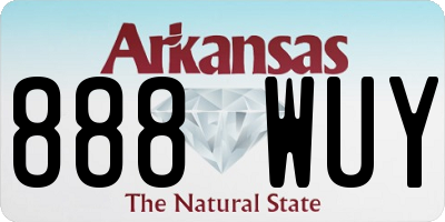 AR license plate 888WUY