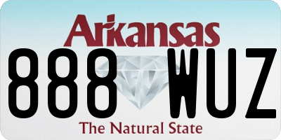 AR license plate 888WUZ