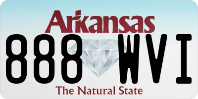 AR license plate 888WVI
