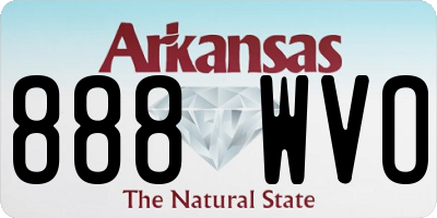 AR license plate 888WVO