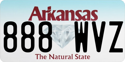 AR license plate 888WVZ