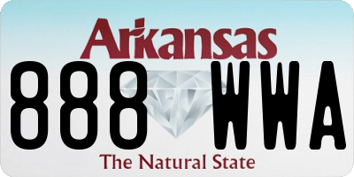AR license plate 888WWA