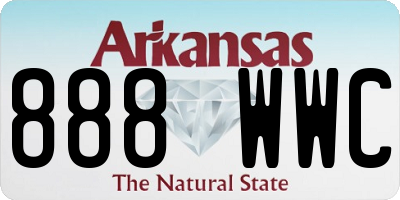 AR license plate 888WWC