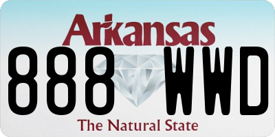 AR license plate 888WWD