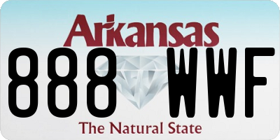 AR license plate 888WWF