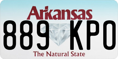 AR license plate 889KPO