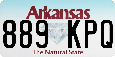 AR license plate 889KPQ