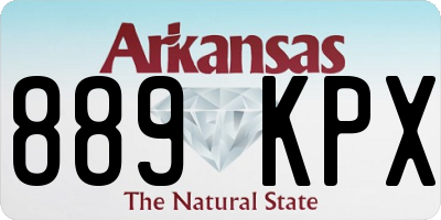 AR license plate 889KPX