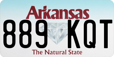 AR license plate 889KQT