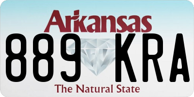 AR license plate 889KRA