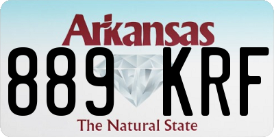 AR license plate 889KRF