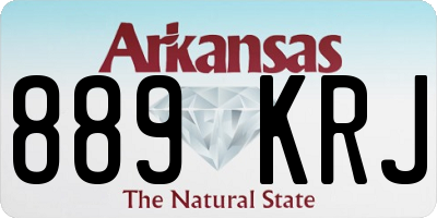 AR license plate 889KRJ