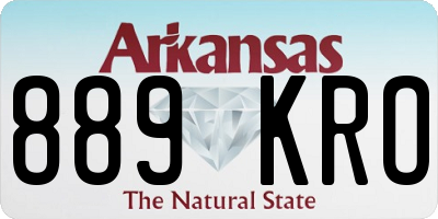 AR license plate 889KRO